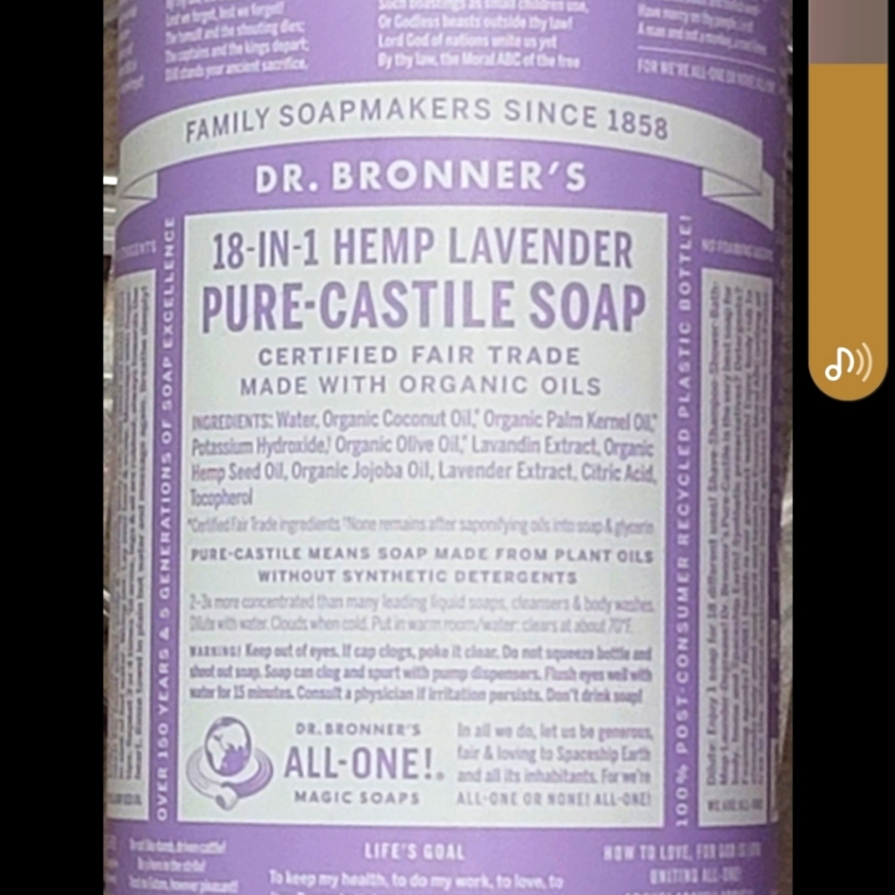 Dr. Bronner's 18-in-1 Pure-Castile Hemp And Lavender